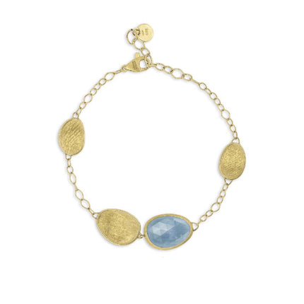 BRACELET YELLOW GOLD Κ18 ΜΕ SEMIPRECIOUS STONES