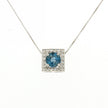 PENDANT WHITE GOLD 750 & PRECIOUS STONES - 72447