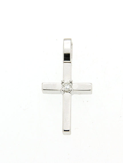 CROSS WHITE GOLD 750 & PRECIOUS STONES