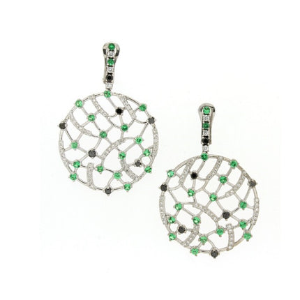 EARRINGS WHITE GOLD 750 & PRECIOUS STONES - 73300