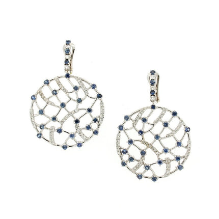 EARRINGS WHITE GOLD 750 & PRECIOUS STONES - 73353