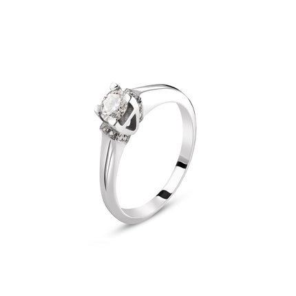 RING WHITE GOLD 750 & PRECIOUS STONES - 73384