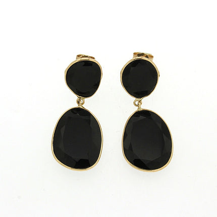 EARRINGS  GOLD 375 & SEMIPRECIOUS STONES - 73406