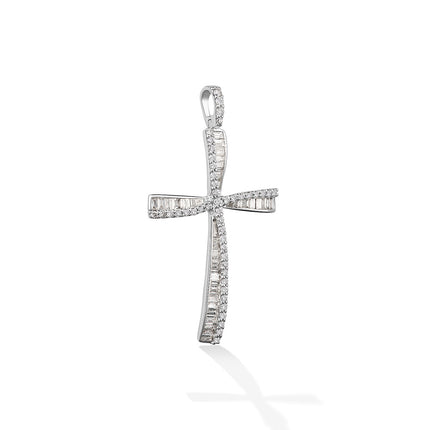 CROSS WHITE GOLD 750 & PRECIOUS STONES