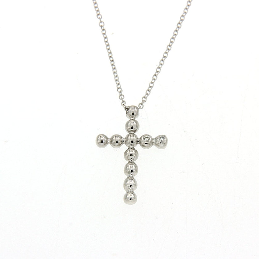 CROSS WHITE GOLD Κ18 ΜΕ - 73821 - Availability: Immediately