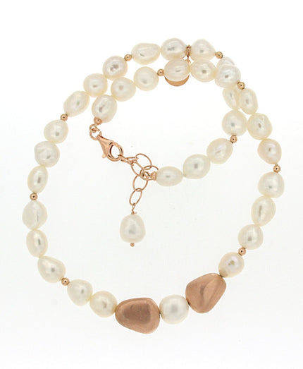 NECKLACE PINK SILVER 925 & PEARLS - 75315