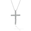 CROSS WHITE GOLD 750 & PRECIOUS STONES