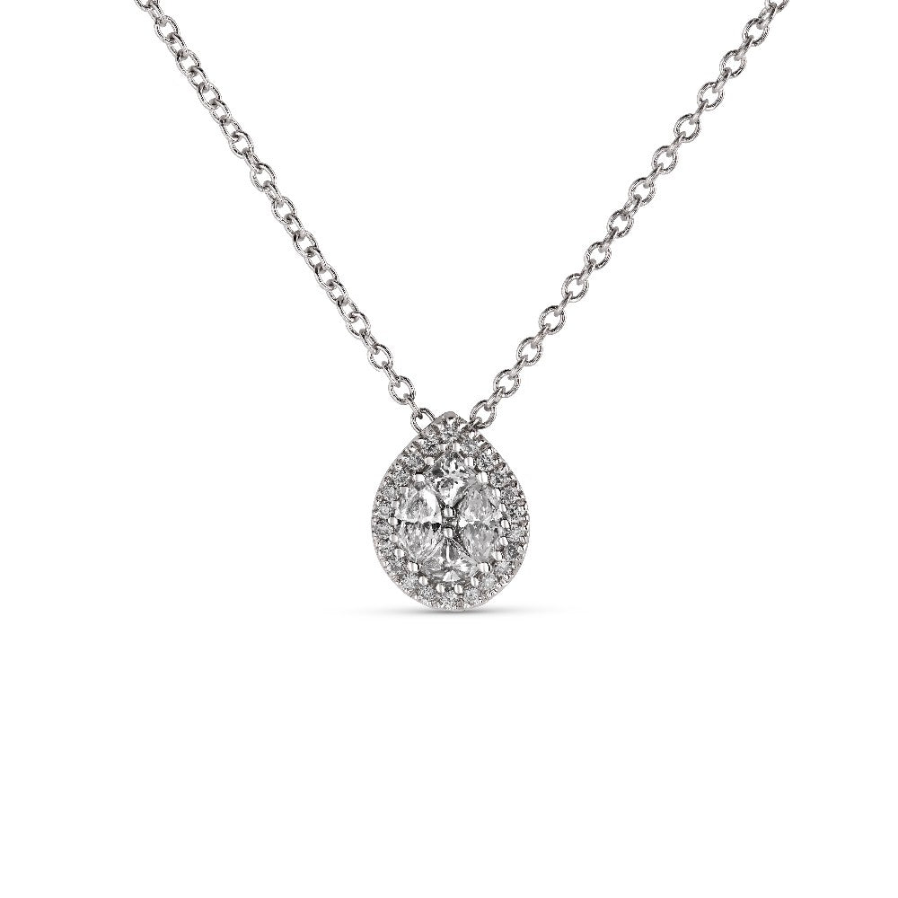 NECKLACE WHITE GOLD 750 & PRECIOUS STONES  - 75459