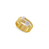 RING YELLOW & WHITE GOLD 750 & PRECIOUS STONES