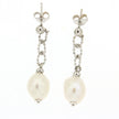 EARRINGS WHITE GOLD 750 & PEARLS  - 75857