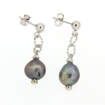 EARRINGS WHITE GOLD 750 & PEARLS  - 75858