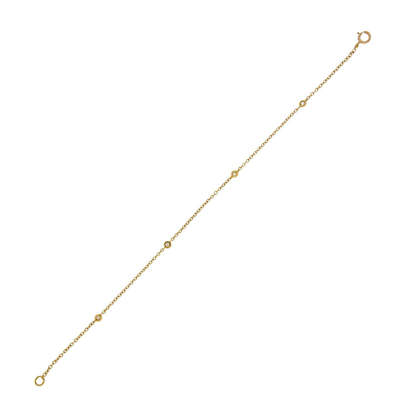 BRACELET PINK GOLD 750 & PRECIOUS STONES - 75886 - Availability: Immediately