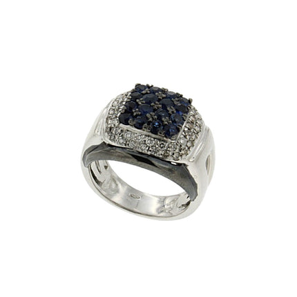 RING WHITE GOLD 750 & PRECIOUS STONES