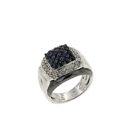 RING WHITE GOLD 750 & PRECIOUS STONES - 75892