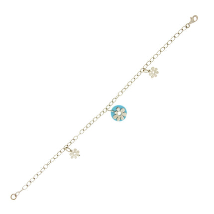 BRACELET WHITE GOLD 750 & SEMIPRECIOUS STONES - 76048