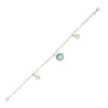 BRACELET WHITE GOLD 750 & SEMIPRECIOUS STONES - 76048