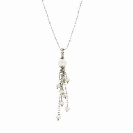 PENDANT WHITE GOLD 585 & PEARLS - 76142