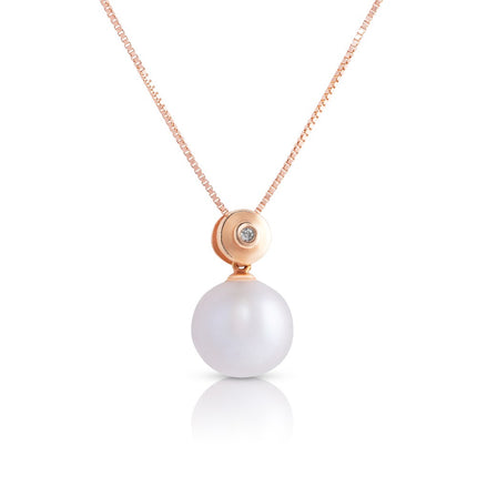 PENDANT PINK GOLD 750 & PEARLS - 76258