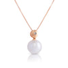 PENDANT PINK GOLD 750 & PEARLS  - 76258