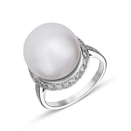 RING WHITE GOLD 750 & PEARL - 76684