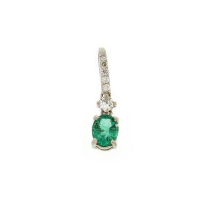 PENDANT WHITE GOLD 750 & PRECIOUS STONES - 77066