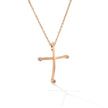 CROSS PINK GOLD 750 & PRECIOUS STONES WITH CHAIN - 77104 - Availability: Up to 1 month