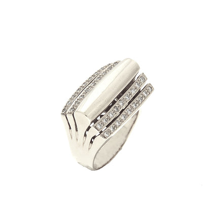RING WHITE GOLD 750 & PRECIOUS STONES - 7755 - Availability: Immediately