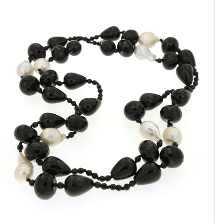 NECKLACE WITH PEARLS & SEMIPRECIOUS STONES - 77561