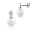 EARRINGS WHITE GOLD 750 & PEARLS - 77642