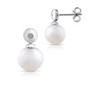 EARRINGS WHITE GOLD 750 & PEARLS - 77642