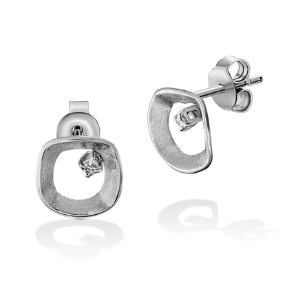EARRINGS WHITE GOLD 750 & PRECIOUS STONES - 78029