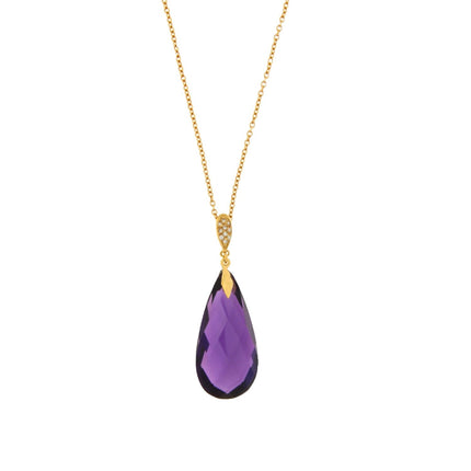 NECKLACE PINK GOLD 750 & SEMIPRECIOUS STONES - 78052
