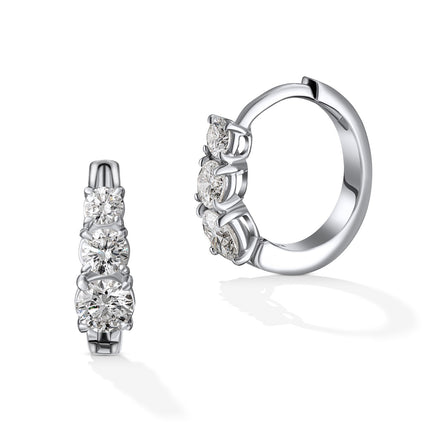 EARRINGS WHITE GOLD 750 & PRECIOUS STONES - 78070