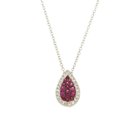 NECKLACE WHITE GOLD 750 & PRECIOUS STONES - 78076