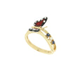 RING  GOLD 585 & PRECIOUS STONES