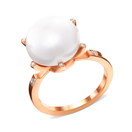 RING PINK GOLD 750 & PEARL - 79247