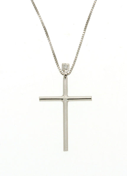 CROSS WHITE GOLD 750 & PRECIOUS STONES - 79796