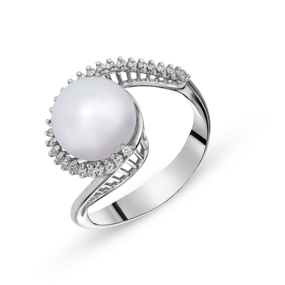 RING WHITE GOLD 750 & PEARL