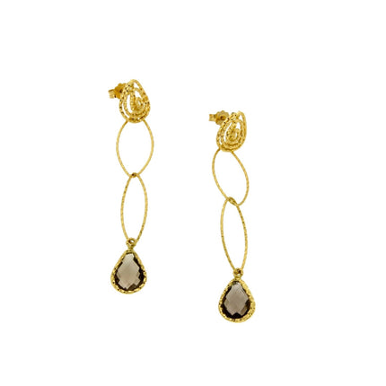 EARRINGS  GOLD 750 & SEMIPRECIOUS STONES - 79809