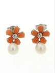 EARRINGS WHITE GOLD 750 & PEARLS  - 79814