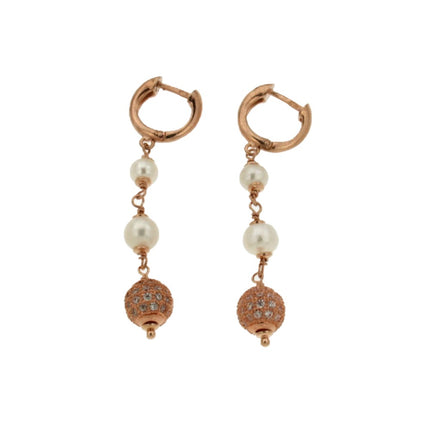 EARRINGS PINK SILVER 925 & PRECIOUS STONES - 79922
