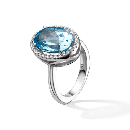 RING WHITE GOLD 750 & PRECIOUS STONES - 80969