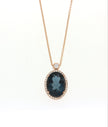 NECKLACE PΙΝΚ GOLD 750 & PRECIOUS STONES - 80970