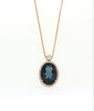 NECKLACE PΙΝΚ GOLD 750 & PRECIOUS STONES - 80970