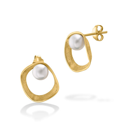 EARRINGS  GOLD 750 & PEARLS - 81083