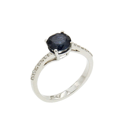 RING WHITE GOLD 750 & PRECIOUS STONES - 81400