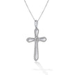 CROSS WHITE GOLD 750 & PRECIOUS STONES WITH CHAIN