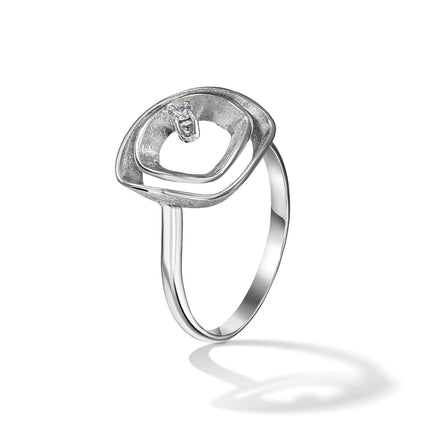 RING WHITE GOLD 750 & PRECIOUS STONES - 82156