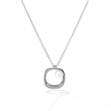 NECKLACE WHITE GOLD 750 & PEARLS - 82157
