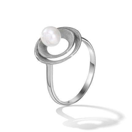 RING WHITE GOLD 750 & PEARLS - 82162